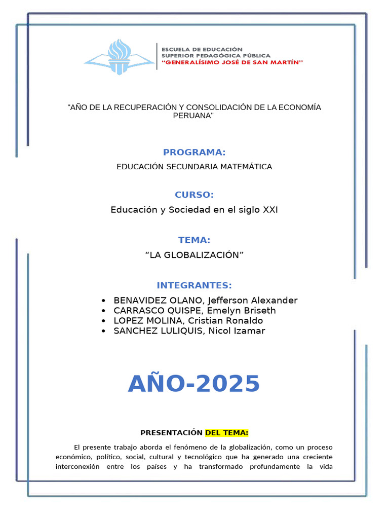 Impacto de la Globalización en Educación | PDF | Maestros | Globalización