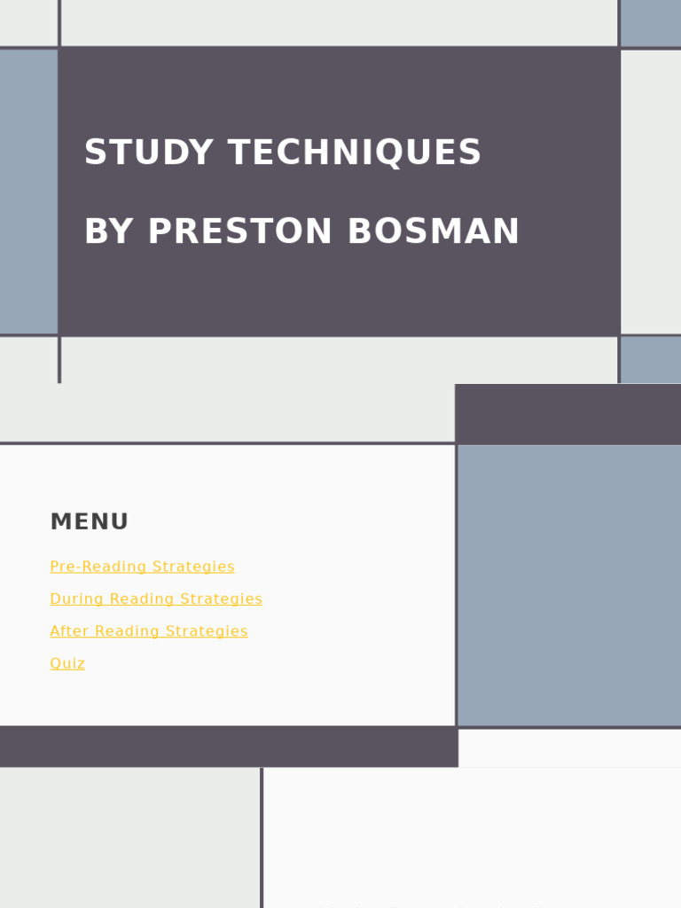 Effective Study Techniques Guide | PDF