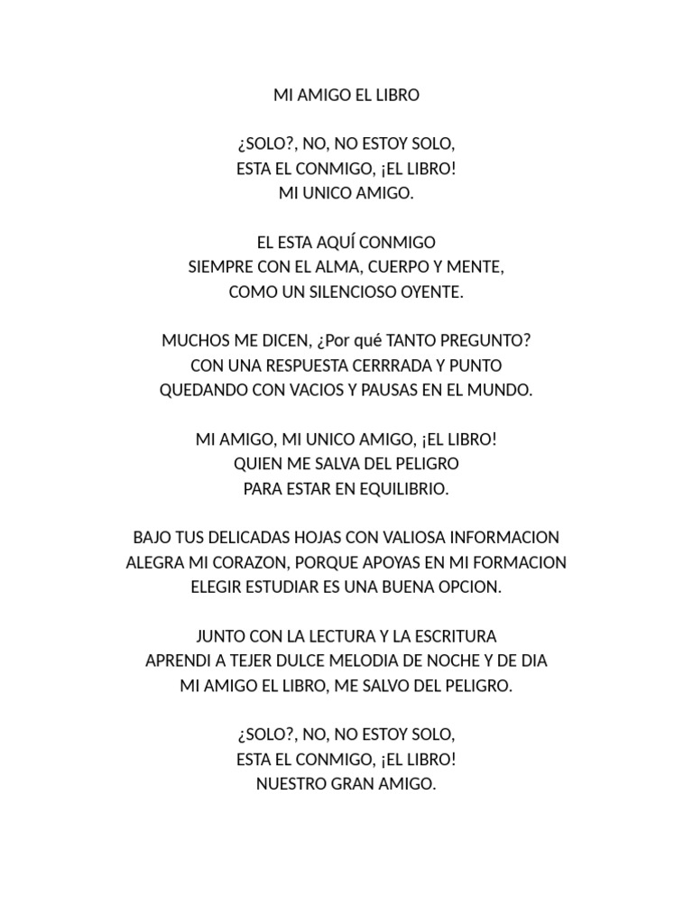 Mi Amigo El Libro | PDF