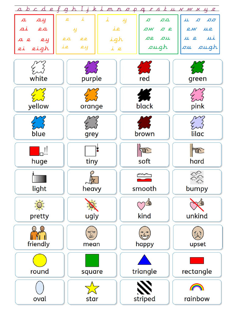 A4 Word Bank Repeatitive Use Year 1 2 3 | PDF