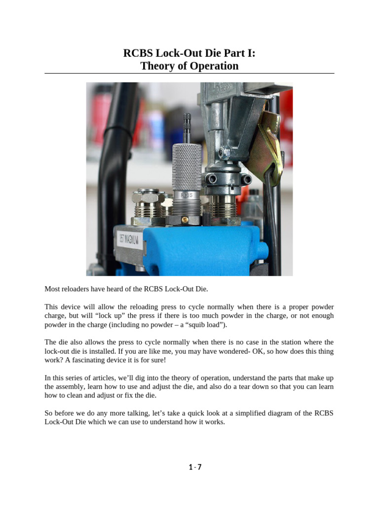 RCBS Lock | PDF | Mechanical Engineering