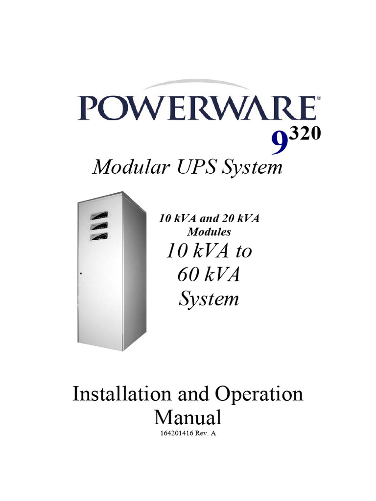 Modular UPS System Installation Guide | PDF | Screw | Electrical Wiring