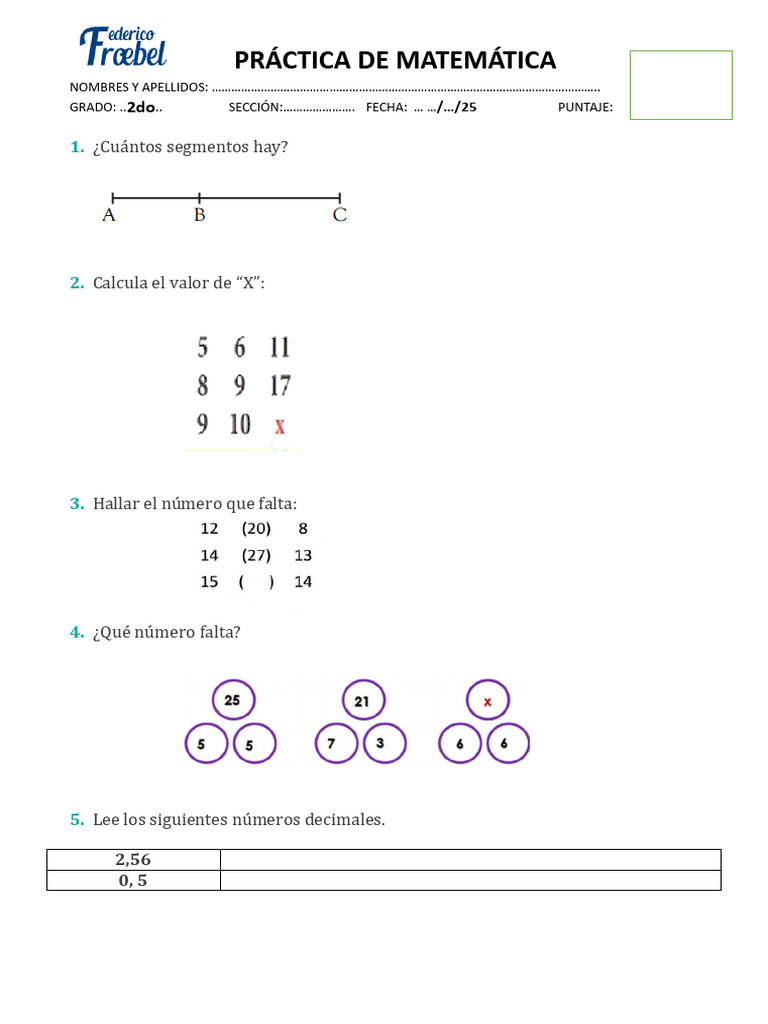 Practica de Matematica Lunes 28 | PDF