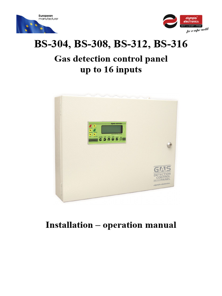 Gas Detection Panel Installation Manual | PDF | Power Supply | Relay