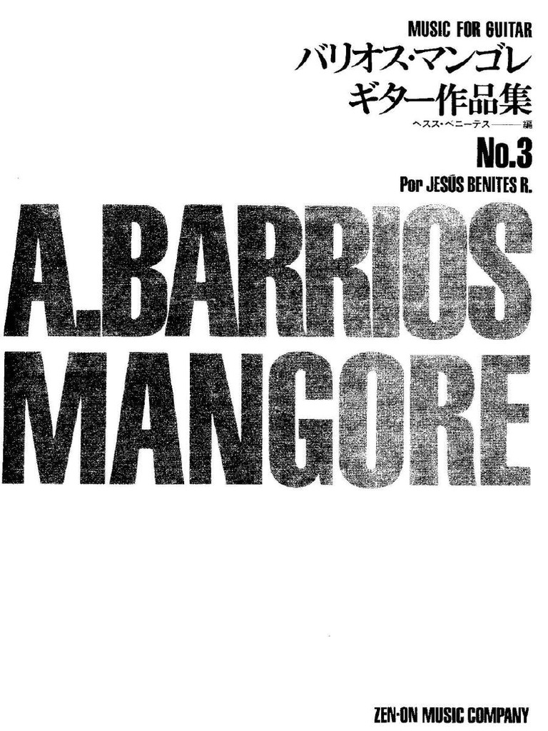 Agustin Barrios Mangore Music For Guitar Vol 3 | PDF