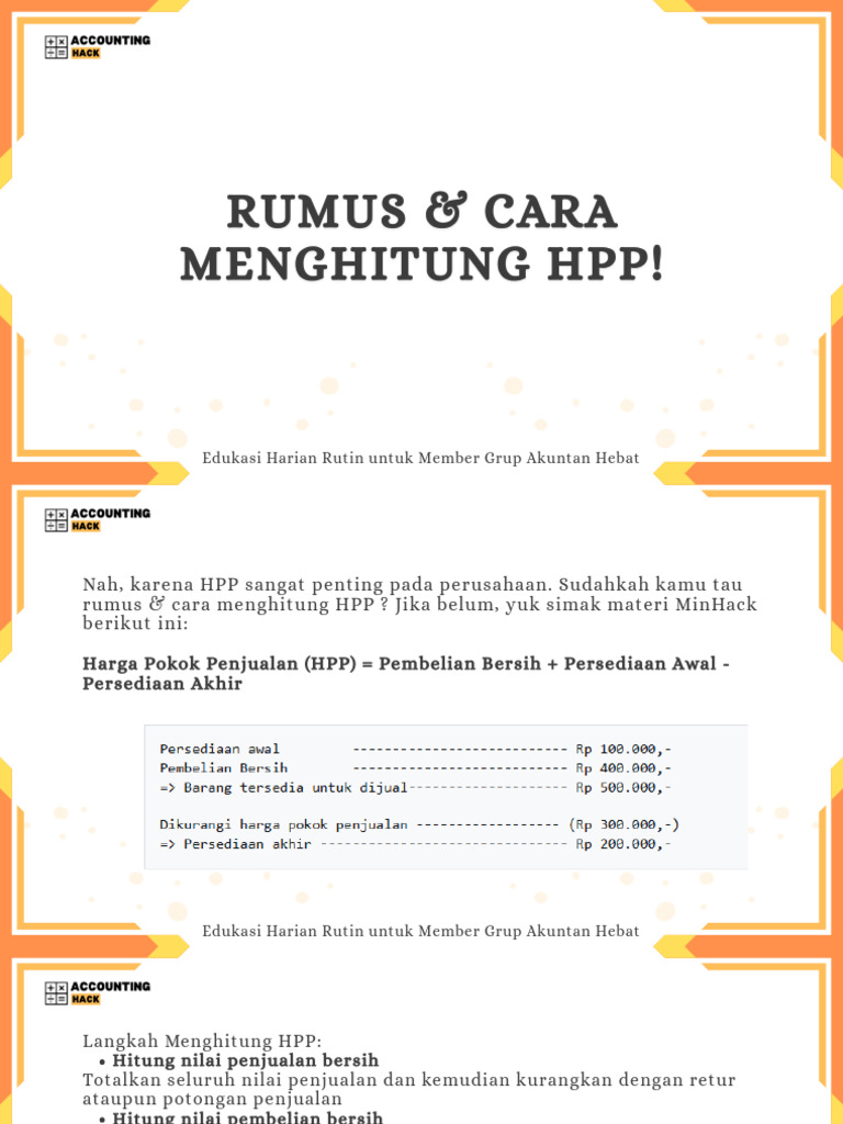 Cara Hitung HPP untuk Akuntan Hebat | PDF