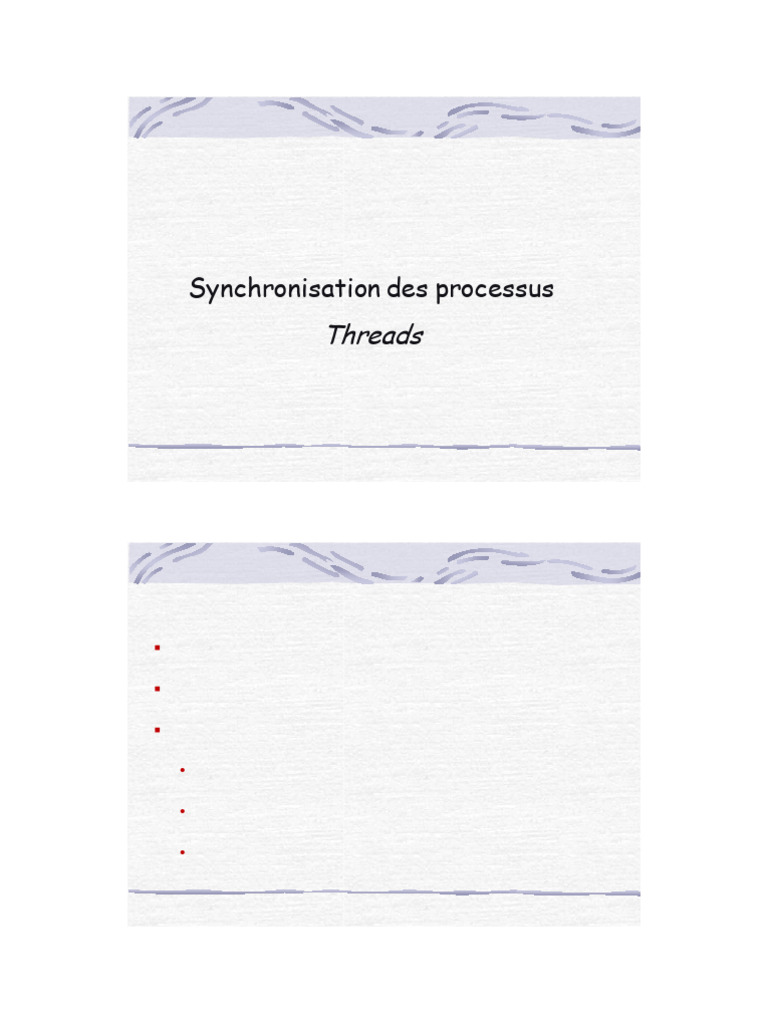Synchronisation des Threads en C | PDF | Thread (informatique ...
