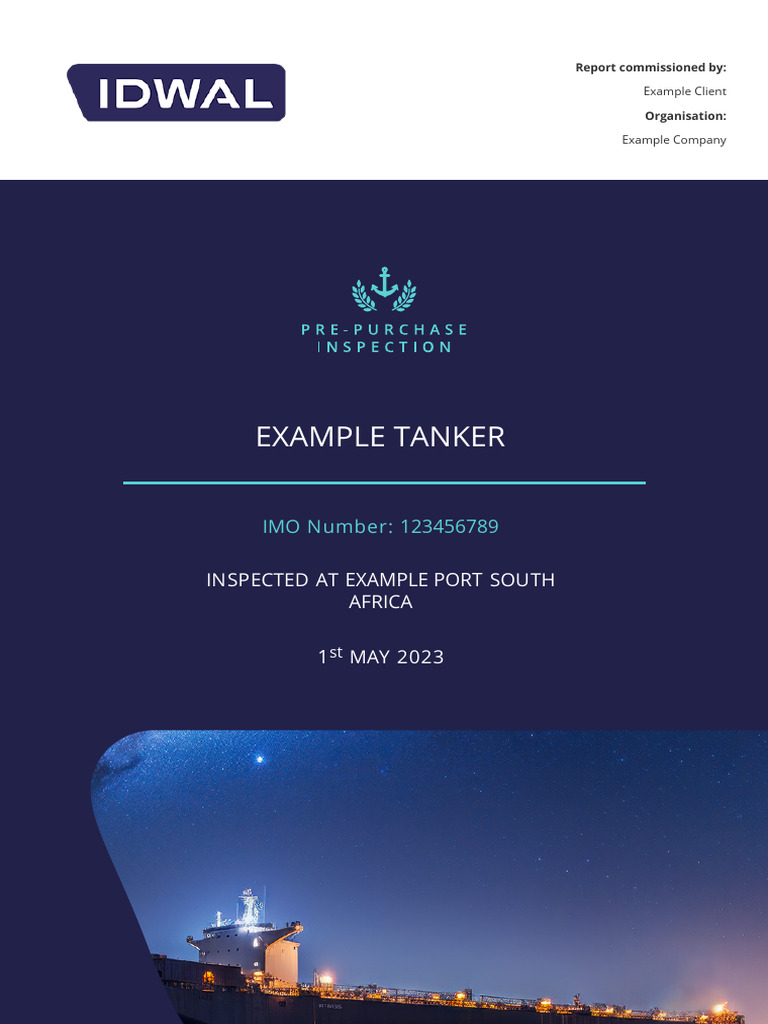 Example Vessel Inspection Report | PDF | Oil Tanker | Tonnage