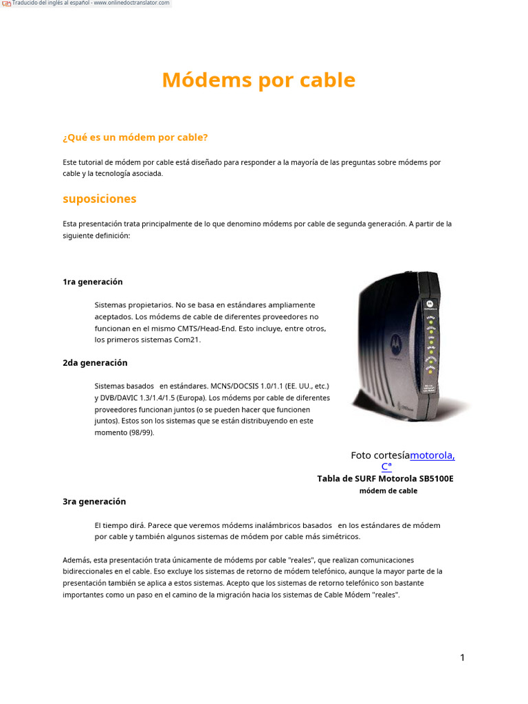 Cable Modem - En.es | PDF | Módem | Televisión por cable