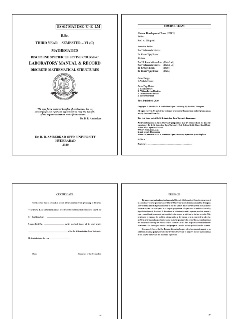 Discrete Mathematical Structures Lab Manual | PDF | Mathematical Logic ...