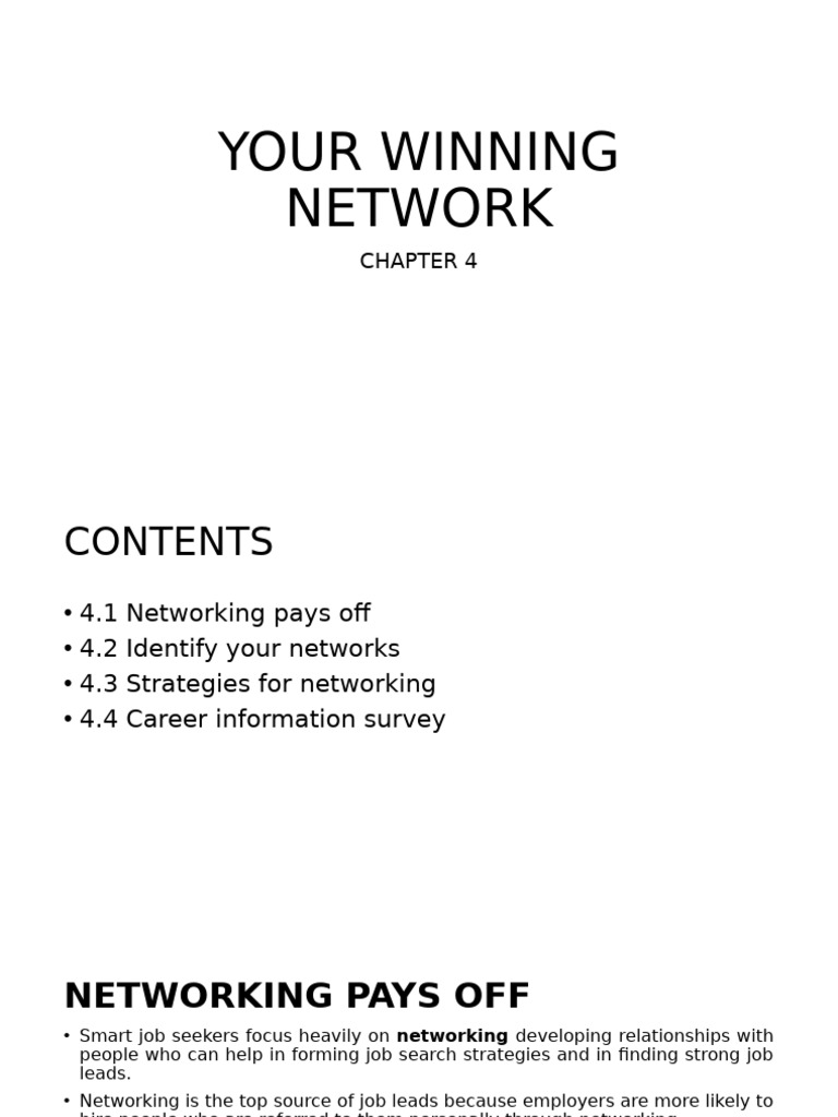 Effective Networking Strategies for Job Seekers | PDF | Job Interview ...