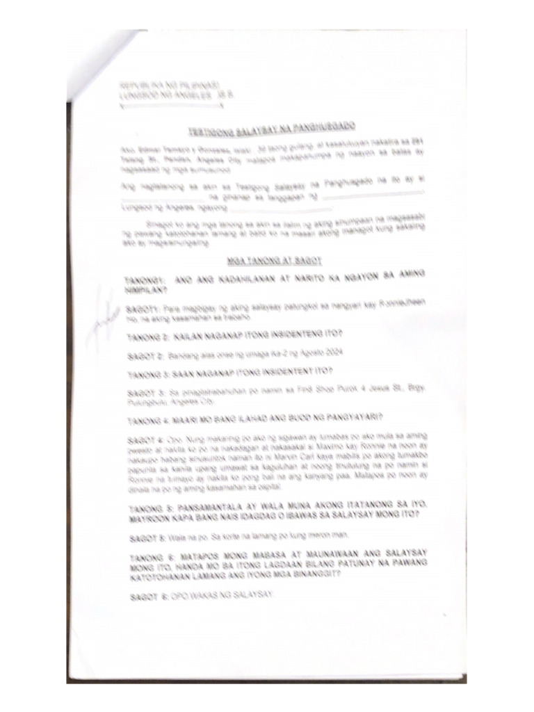 SA KATUNAYAN NG LAHAT NG ITO, Lumagda Ako Ngayong. | PDF