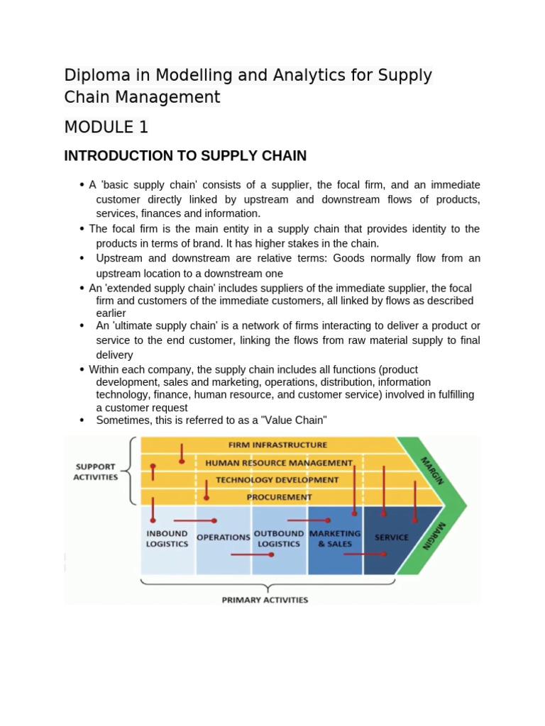 Supply Chain Management Overview | PDF | Supply Chain | Analytics