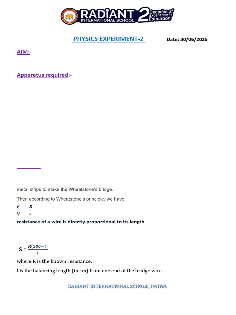 Filled Phy Exp 2 | PDF | Electrical Engineering | Electricity