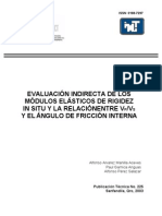 Evaluacion Indirecta de Los Modulos Elasticos de Rigidez in Situ y La Relaciónentre VP VS y El Angulo de Friccion Interna