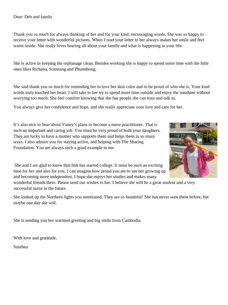 Dear Deb From Sunthea | PDF