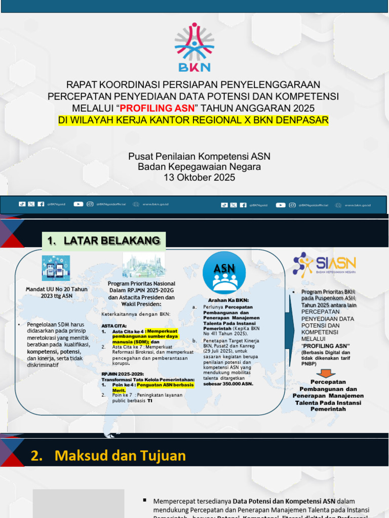 Profiling ASN 2025: Data Potensi dan Kompetensi | PDF