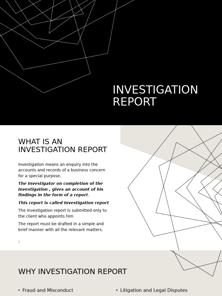 Understanding Investigation Reports | PDF