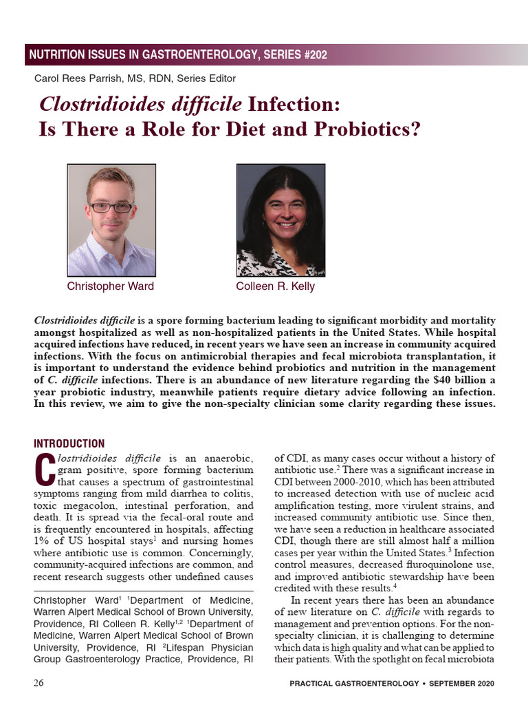 September 2020 CDiff Diet Probiotics | PDF | Probiotic