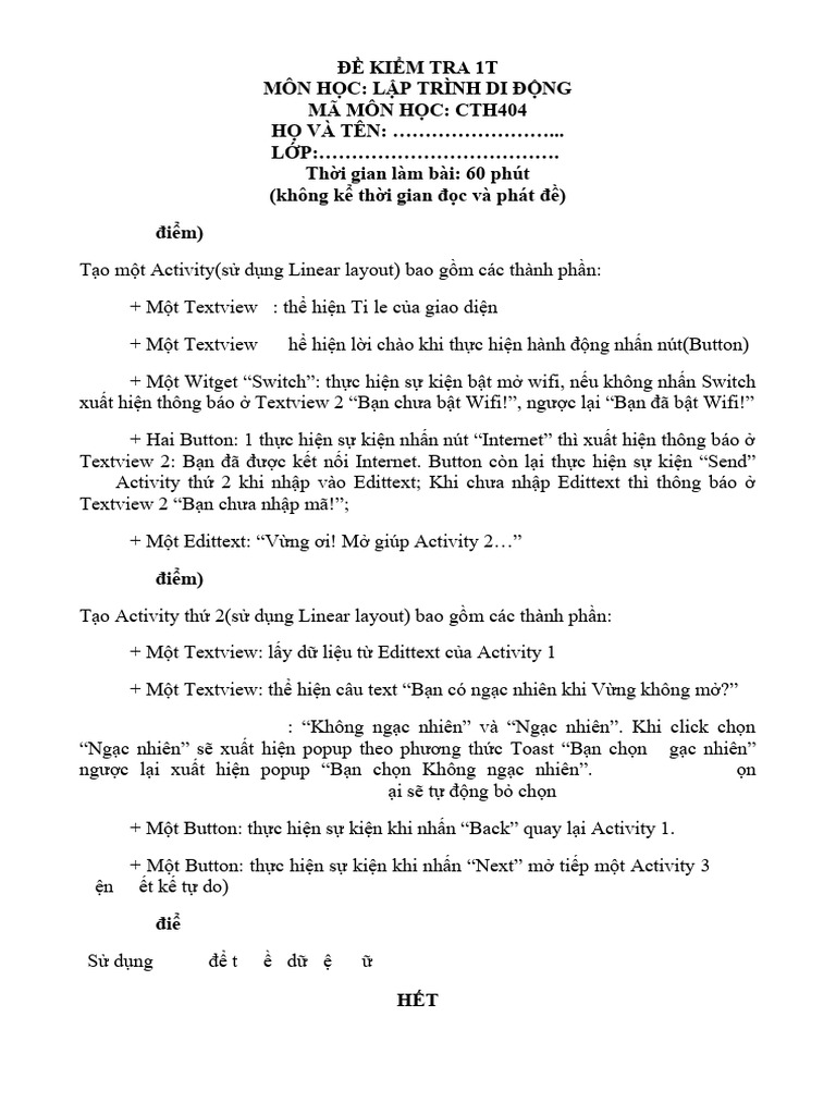 BAI KT 1T 1b - END | PDF