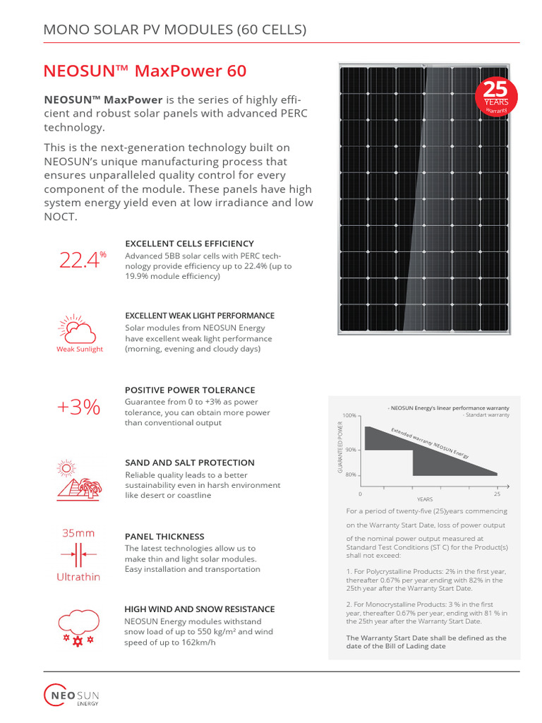 Neosun Ns 315 330m 60 en | PDF | Solar Panel | Energy Harvesting