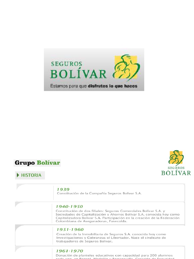 Seguros Bolivar Seguros Póliza de seguros