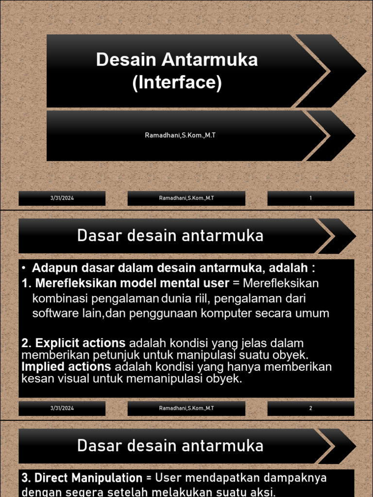 Materi 5 Desain Antarmuka (Interface) | PDF