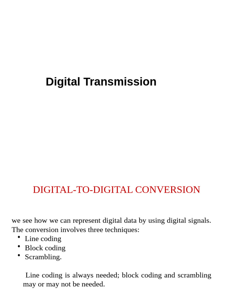 Line Coding ppt | PDF | Computer Engineering | Data Transmission