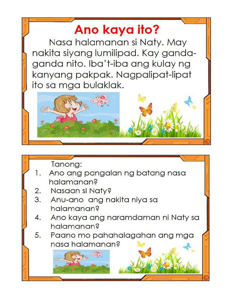 Stories With Questions Filipino | PDF