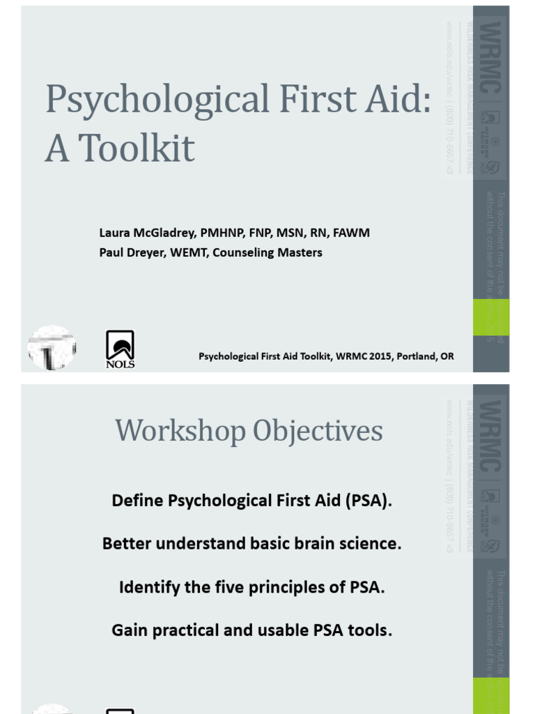 Psychological First Aid: A Toolkit: Laura Mcgladrey, PMHNP, FNP, MSN ...