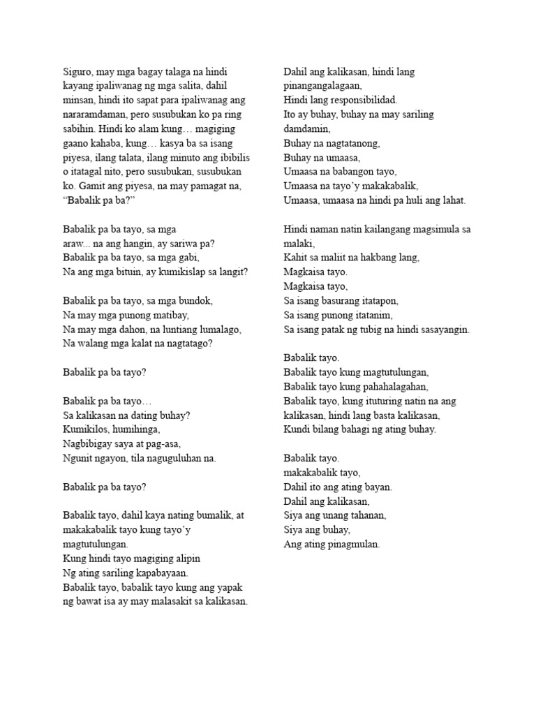 Babalik Pa Ba | PDF