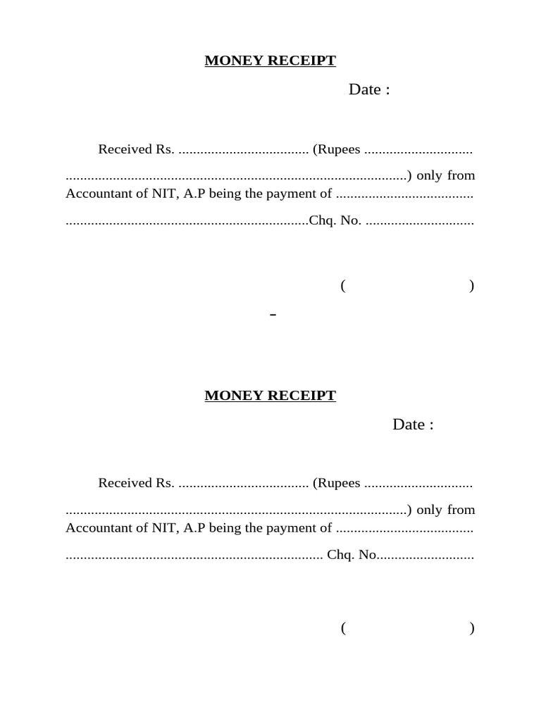 Money Receipt | PDF