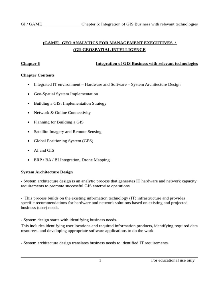 GIS Integration with Technology Strategies | PDF | Arc Gis | Geographic ...