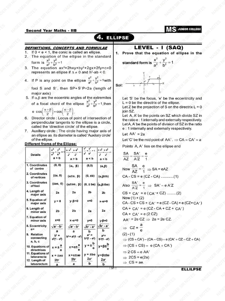 Ellipse Maths 2b Pdf