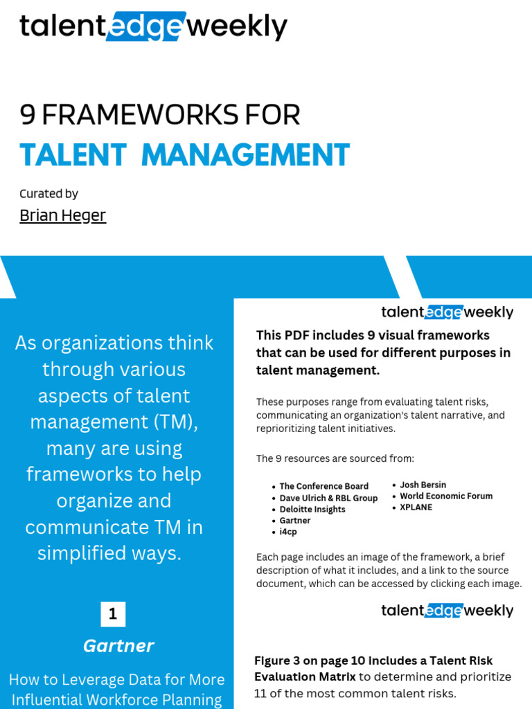 9+Useful+Framework+for+Talent+Management+Curated+by+Brian+Heger | PDF ...
