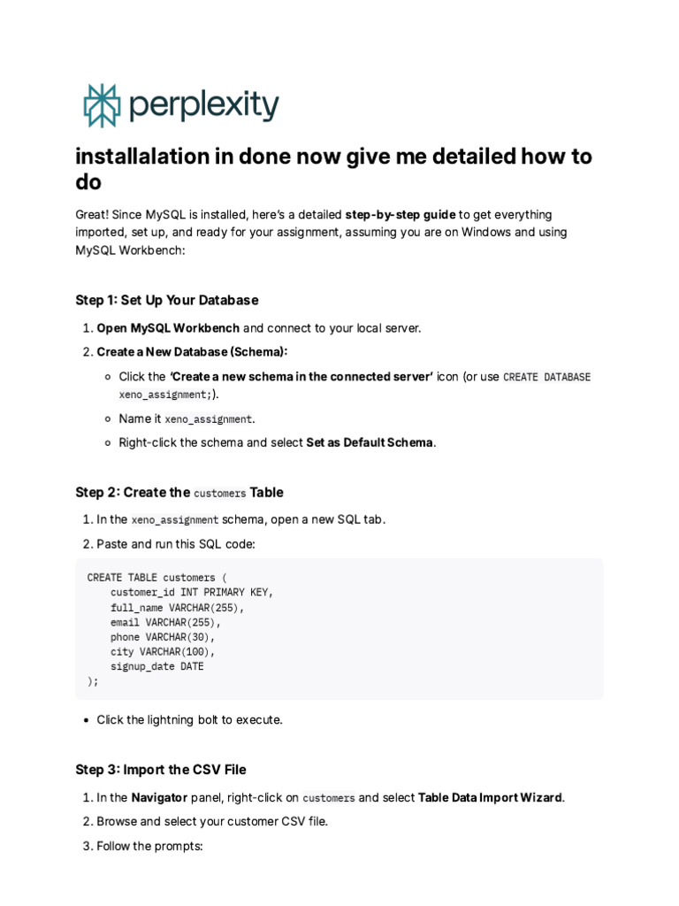 MySQL Setup and Query Guide for Windows | PDF | Databases | My Sql