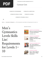 Level 2 Gymnastics Skills Checklist | PDF | Gymnastics