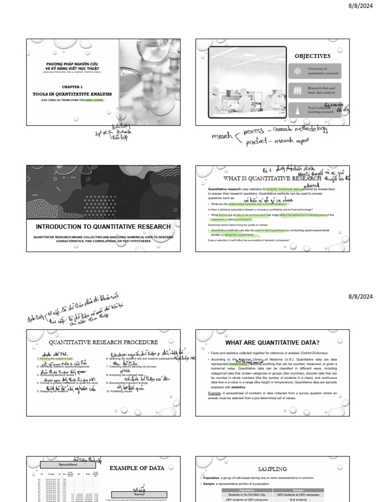 Quantitative Research Tools and Methods | PDF | Statistics | Errors And ...