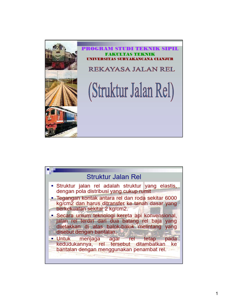 Struktur dan Kriteria Jalan Rel Kereta | PDF