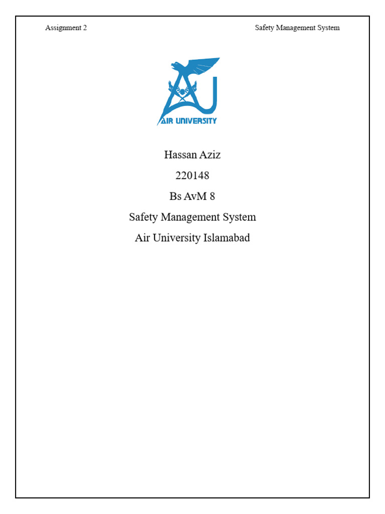 Assignment - Safety Management System | PDF