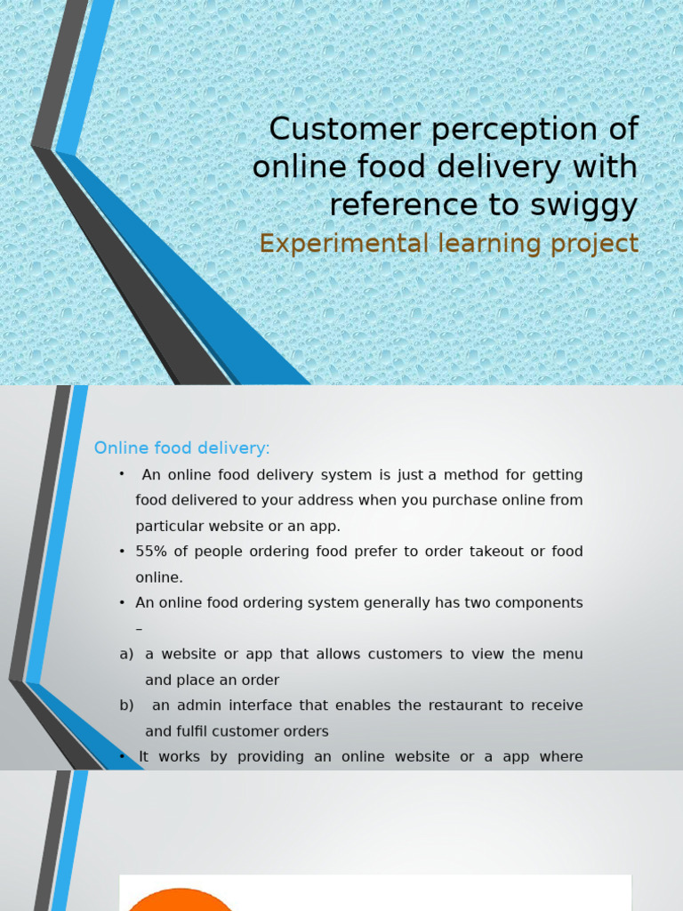 Customer Perception of Online Food Delivery With Reference To Swiggy ...