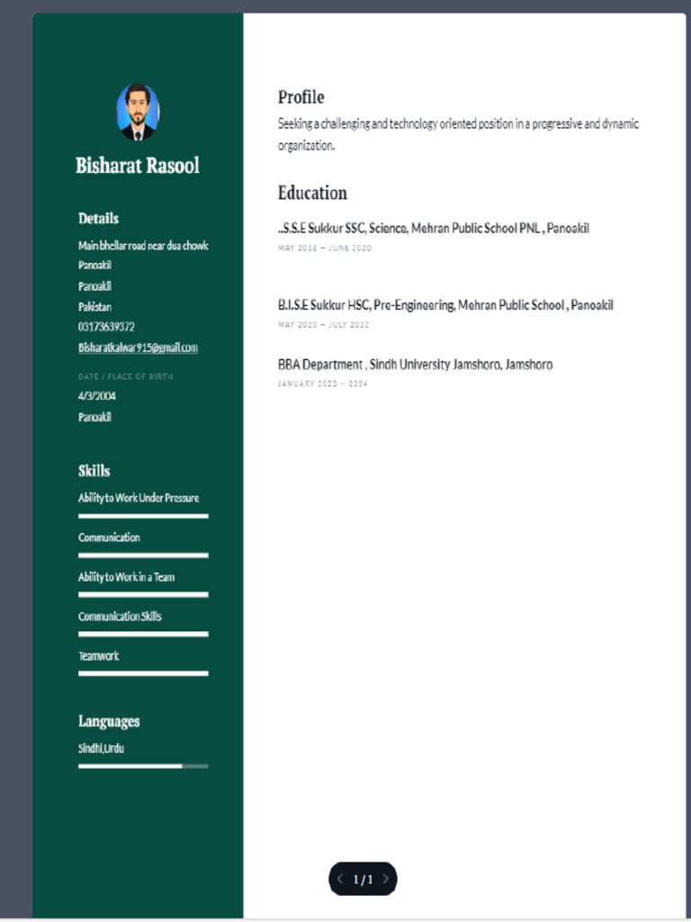 Bisharat Resume | PDF