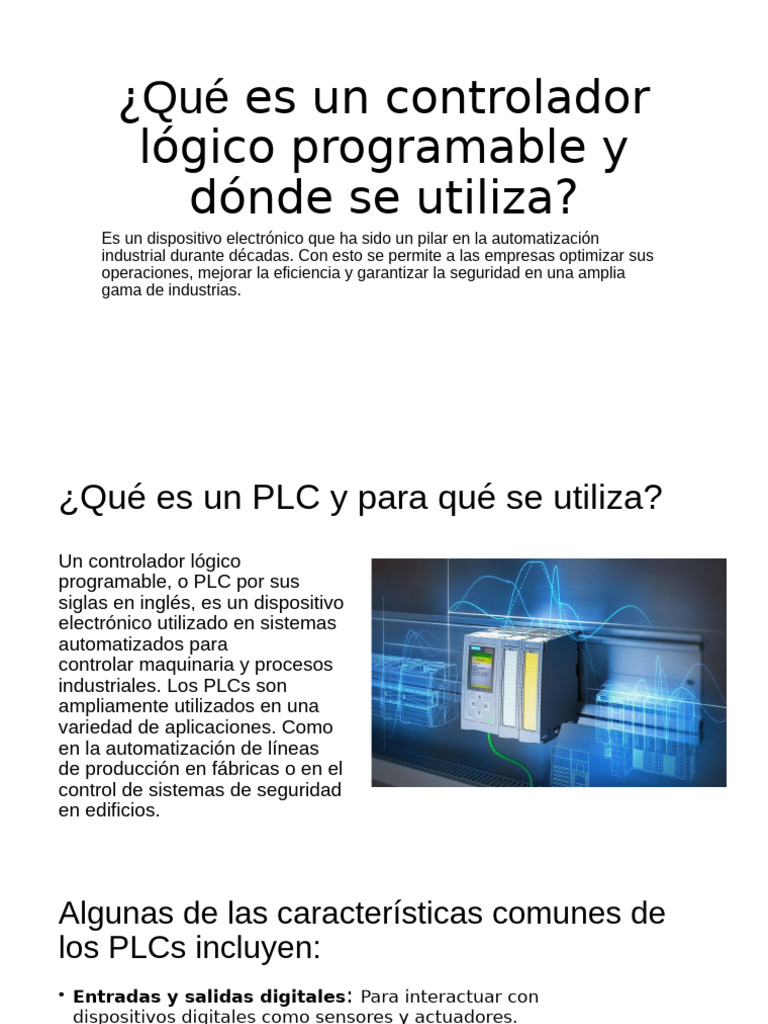 Exposición PLC 01 - 10 | PDF | Controlador lógico programable ...
