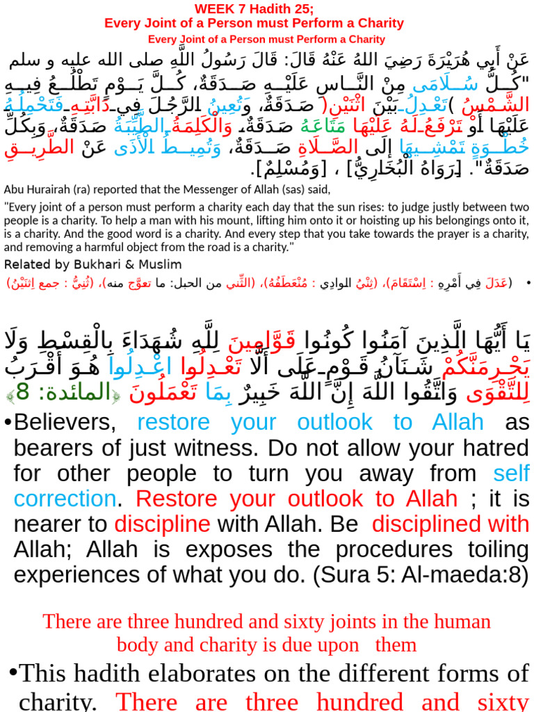 a241- Presentation Hadith Week-(7 -8) | PDF | Hadith | Abrahamic Religions