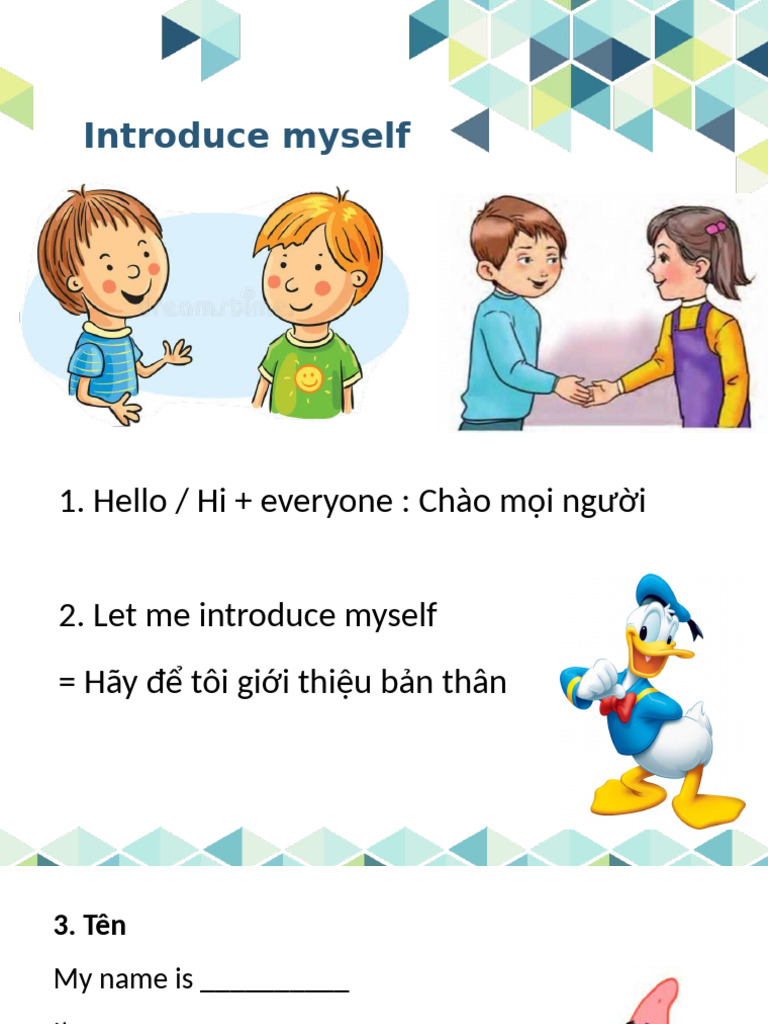 Self-Introduction Template for Kids | PDF