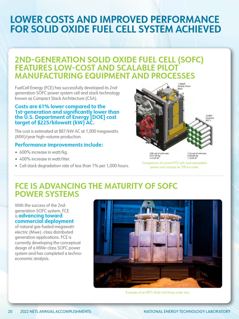 Advancements in SOFC Technology and Efficiency | PDF | Watt | Fuel Cell