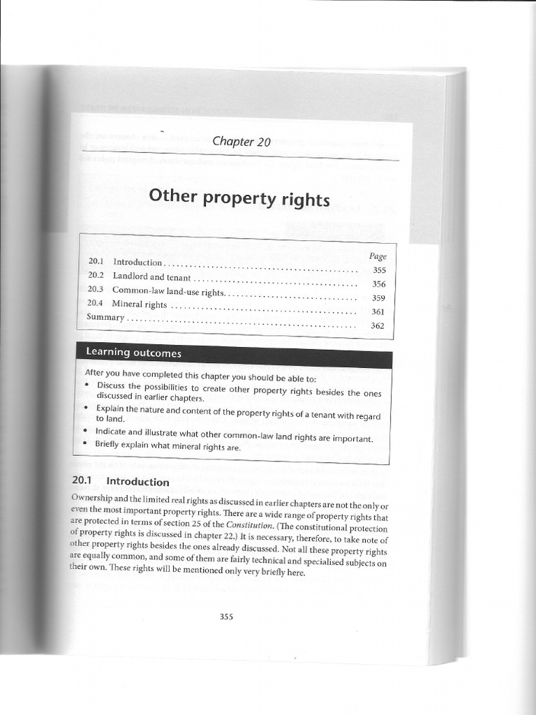 Horn Et Al Introduction To The Law of Property 20.1 & 20.4 | PDF
