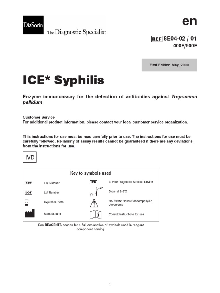 ICE Syphilis Antibody Detection Assay | PDF | Blood Plasma ...