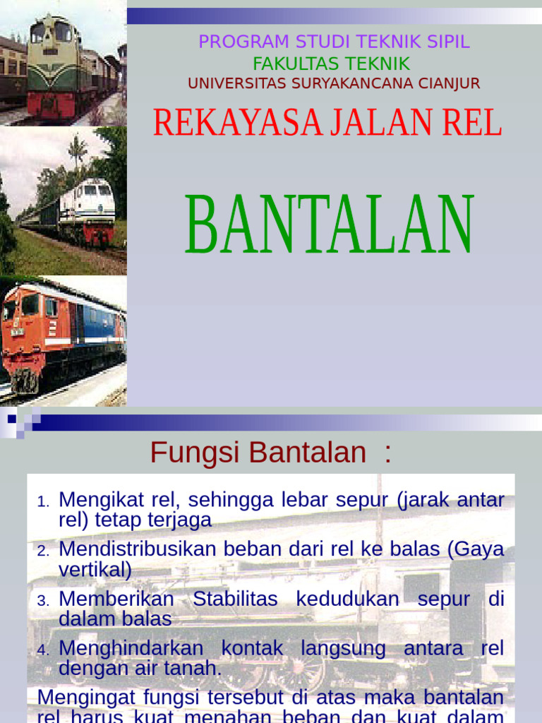 Jenis dan Fungsi Bantalan Rel Kereta | PDF