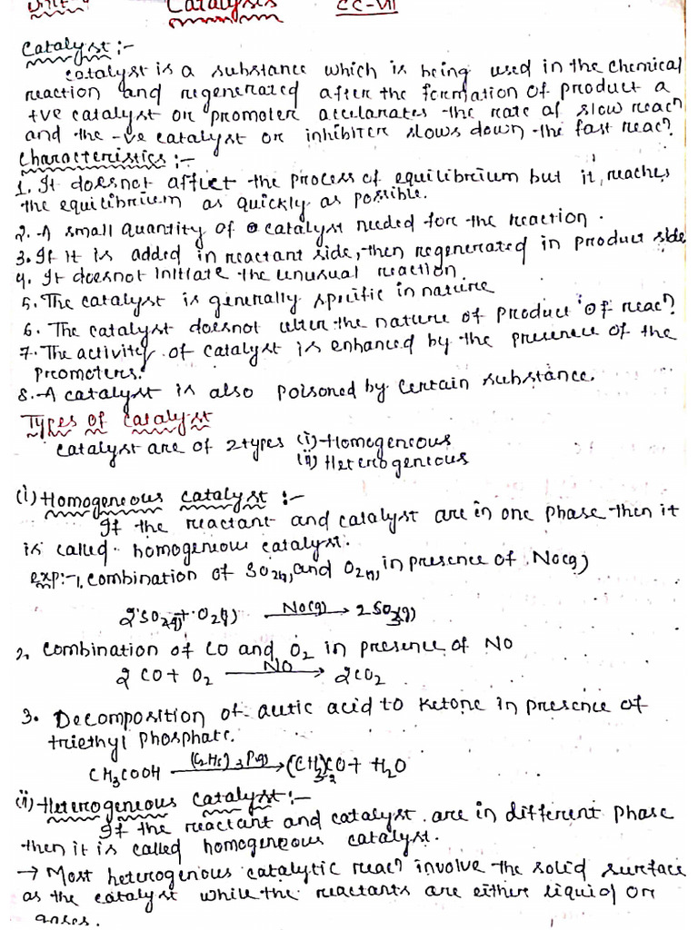 Understanding Catalysts in Chemical Reactions | PDF | Organic Compounds ...